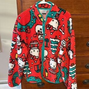 Hello Kitty Red Green Holiday Teddy Jacket
